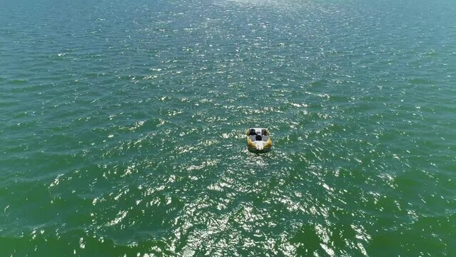 Water Bike On Solina Lake Bieszczady Aerial Poland
