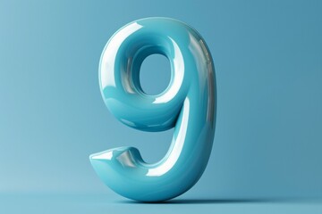 Numeral 9 nine, date or birthday concept. Backdrop with selective focus and copy space