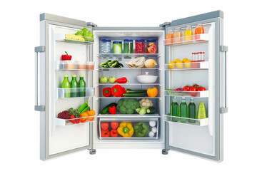 French Door Refrigerator isolated on transparent background