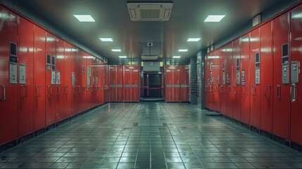 The Silent Ambiance of an Empty Locker Room