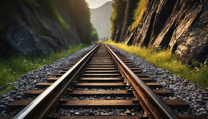 a close-up of a railway track, evoking nostalgia and a sense of history