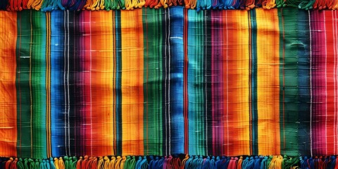 Mexican blanket, traditional pattern of Mexican textile. - obrazy, fototapety, plakaty
