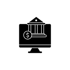 digital banking concept line icon. Simple element illustration. digital banking concept outline symbol design.