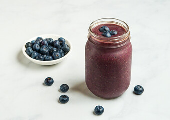 Fresh blueberry smoothie