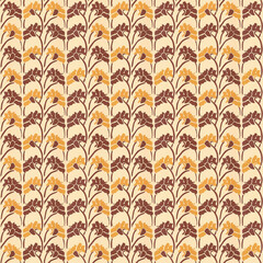 Vintage art Nouveau floral seamless pattern, wallpaper, repeating patterns, botanical background for cards, and product designs