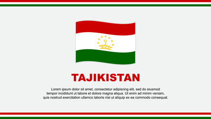 Tajikistan Flag Abstract Background Design Template. Tajikistan Independence Day Banner Social Media Vector Illustration. Tajikistan Design