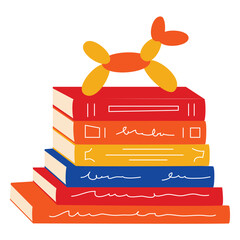 bookshelf design with various shapes and colorful
