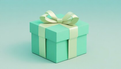 Obraz premium caja regalo sorpresa fondo color pastes