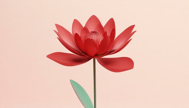 Rosa roja minimalista