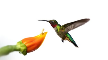 Anna's Hummingbird in Flight, Color Image - obrazy, fototapety, plakaty
