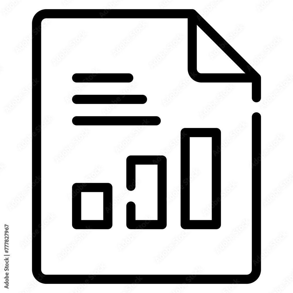 Poster document line icon