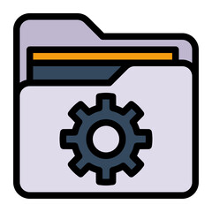 This is the Configuration icon from the Data Management icon collection with an Color Lineal style