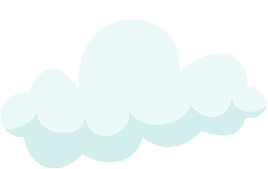 illustration cloud puff cartoon