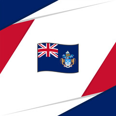 Tristan Da Cunha Flag Abstract Background Design Template. Tristan Da Cunha Independence Day Banner Social Media Post. Tristan Da Cunha