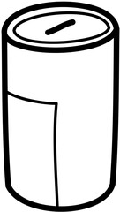 canned piggybank saving illustration coin money