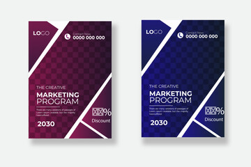  presentation book cover templates  Geometric gradient background. Background  decoration presentation brochure catalog poster book brochure flyer design modern report business flyers poster