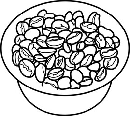 coffee bean illustration roasting