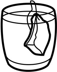 glass illustration hot tea warm