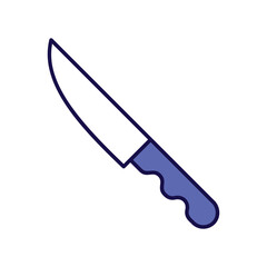 knife icon with white background vector stock illustration