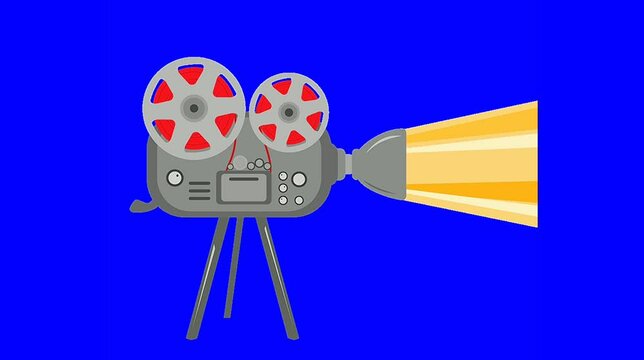 Reel Movie animation blue screen video