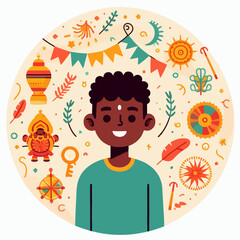 Happy Tamil New Year vector image