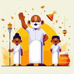 Happy Tamil New Year vector image