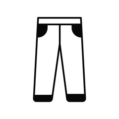 pants icon with white background vector stock illustration