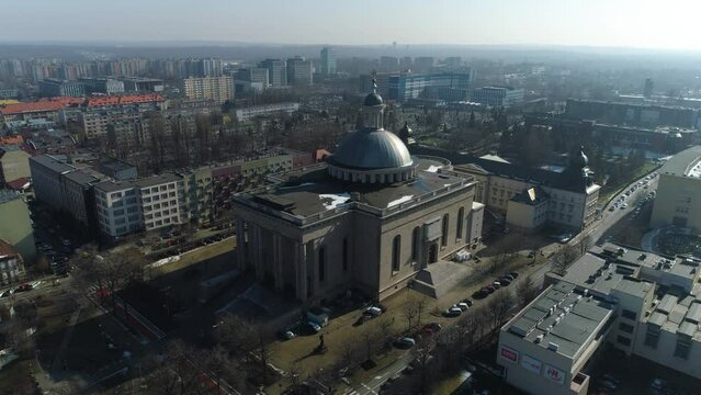 Upper Silesian Pantheon In Katowice From The Aerial View
