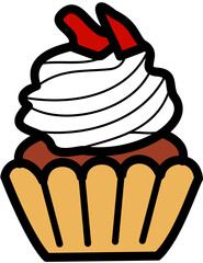 cupcake mini sweet cake cream topping