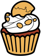 cupcake mini sweet cake cream topping