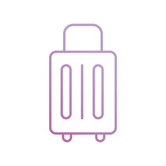 luggage icon with white background vector stock illustration