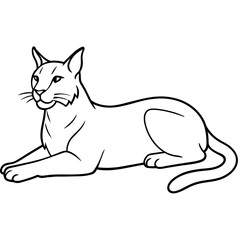 illustration of a clion with a vector art silhiuette
