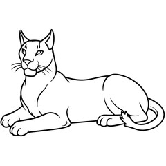 illustration of a clion with a vector art silhiuette
