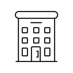 hotel icon with white background vector stock illustration
