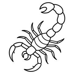 scorpion silhouette isolated on white