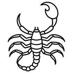 scorpion silhouette isolated on white
