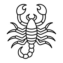 scorpion silhouette isolated on white