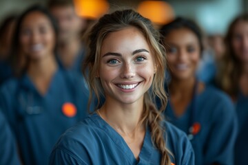 Fototapeta premium Group of nurses, medical team.