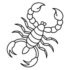 scorpion silhouette isolated on white