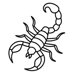 scorpion silhouette isolated on white