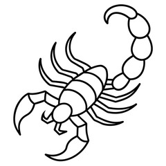scorpion silhouette isolated on white