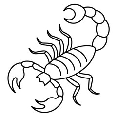 scorpion silhouette isolated on white
