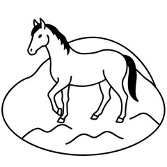 horse silhouette vector