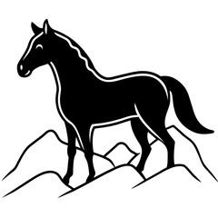 Obraz premium horse silhouette vector