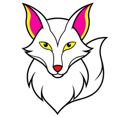 Fox illustration with vector art
