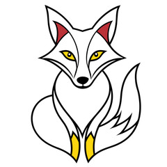 Fox illustration with vector art