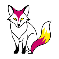 Fox illustration with vector art