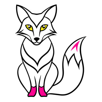 Fox illustration with vector art