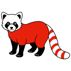 Playful Red Panda: Vector Illustration