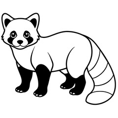 Fototapeta premium Playful Red Panda: Vector Illustration